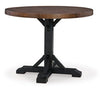 Valebeck - Black / Brown - Round Drm Counter Table Base