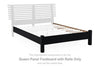 Danziar - Black - Queen Panel Footboard W/Rails