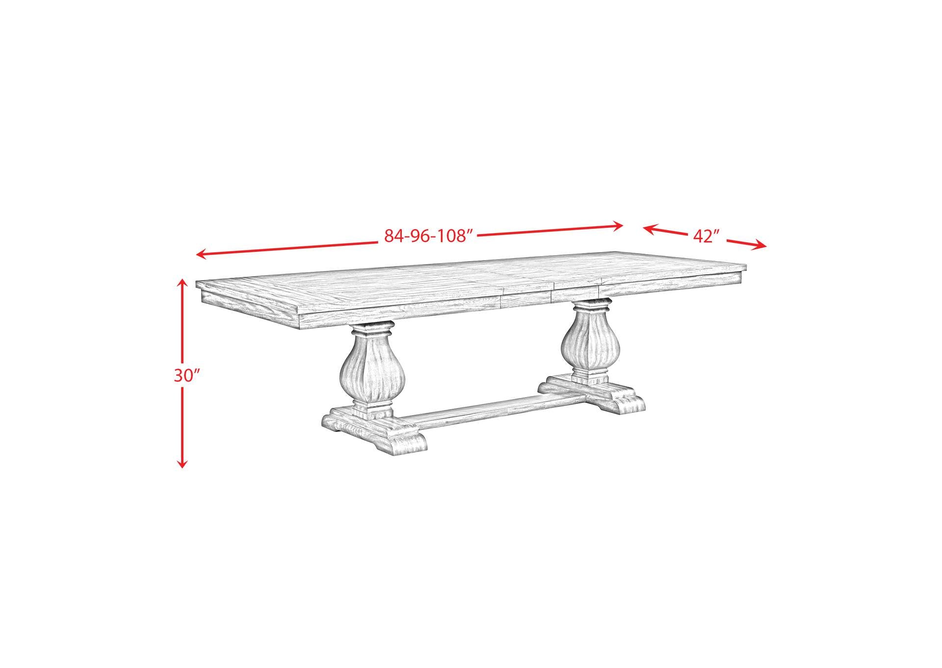 Gramercy 7 Piece Dining Set - Table And Six Tall Back Chairs MEGA ELEMENTS