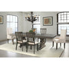 Stone Counter Height Dining Set in Charcoal Finish