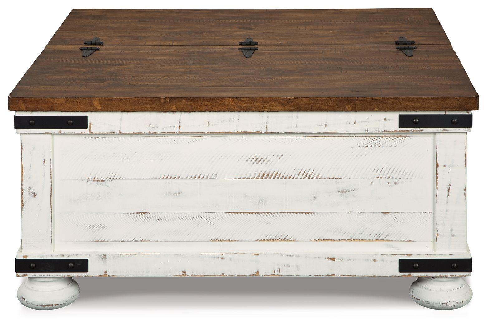 Wystfield - White / Brown - Cocktail Table with Storage