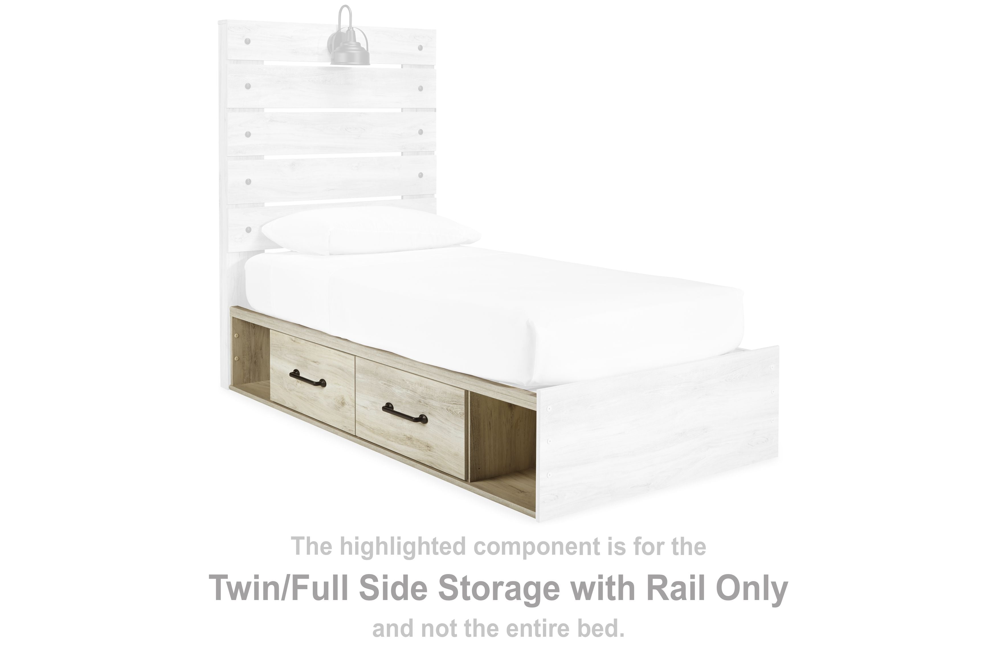 Cambeck - Whitewash - T/F Side Storage w/Rail