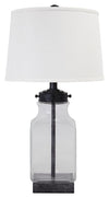 Sharolyn - Transparent / Silver Finish - Glass Table Lamp