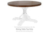 Valebeck - Brown - Round Dining Room Table Top