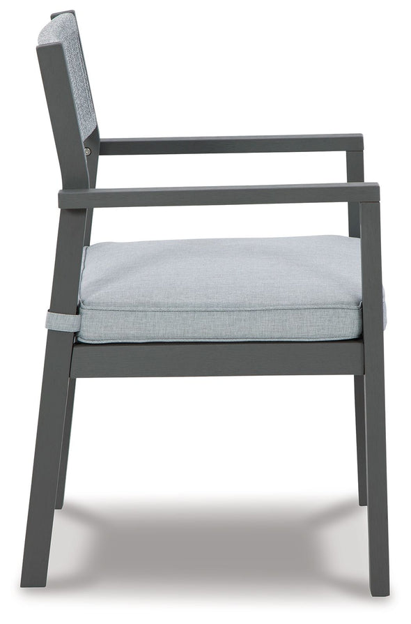 Eden Town - Gray / Light Gray - Arm Chair With Cushion (Set of 2)