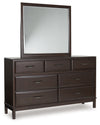 Vanmore - Dark Brown - Dresser And Mirror