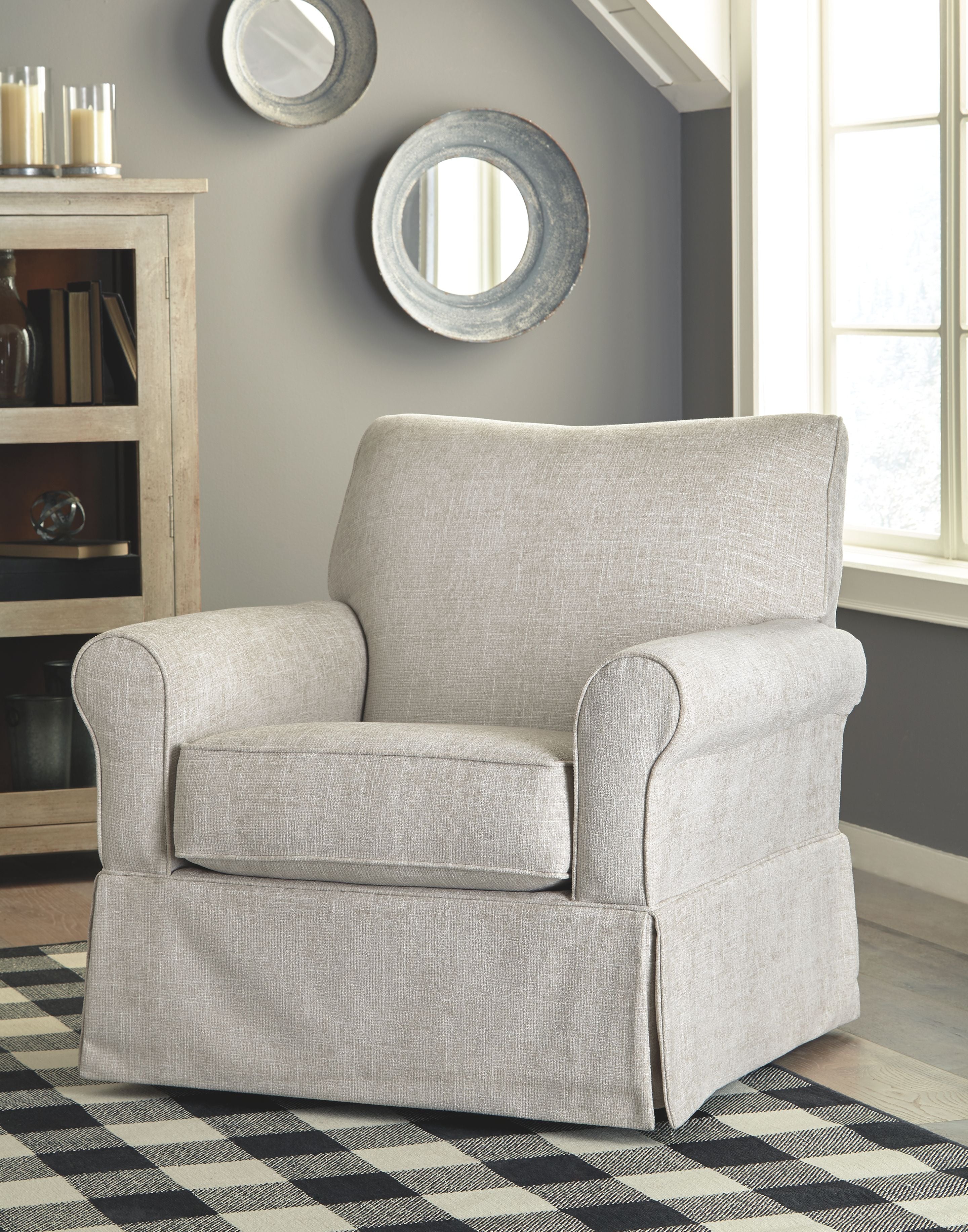 Searcy - Quartz - Swivel Glider Accent Chair