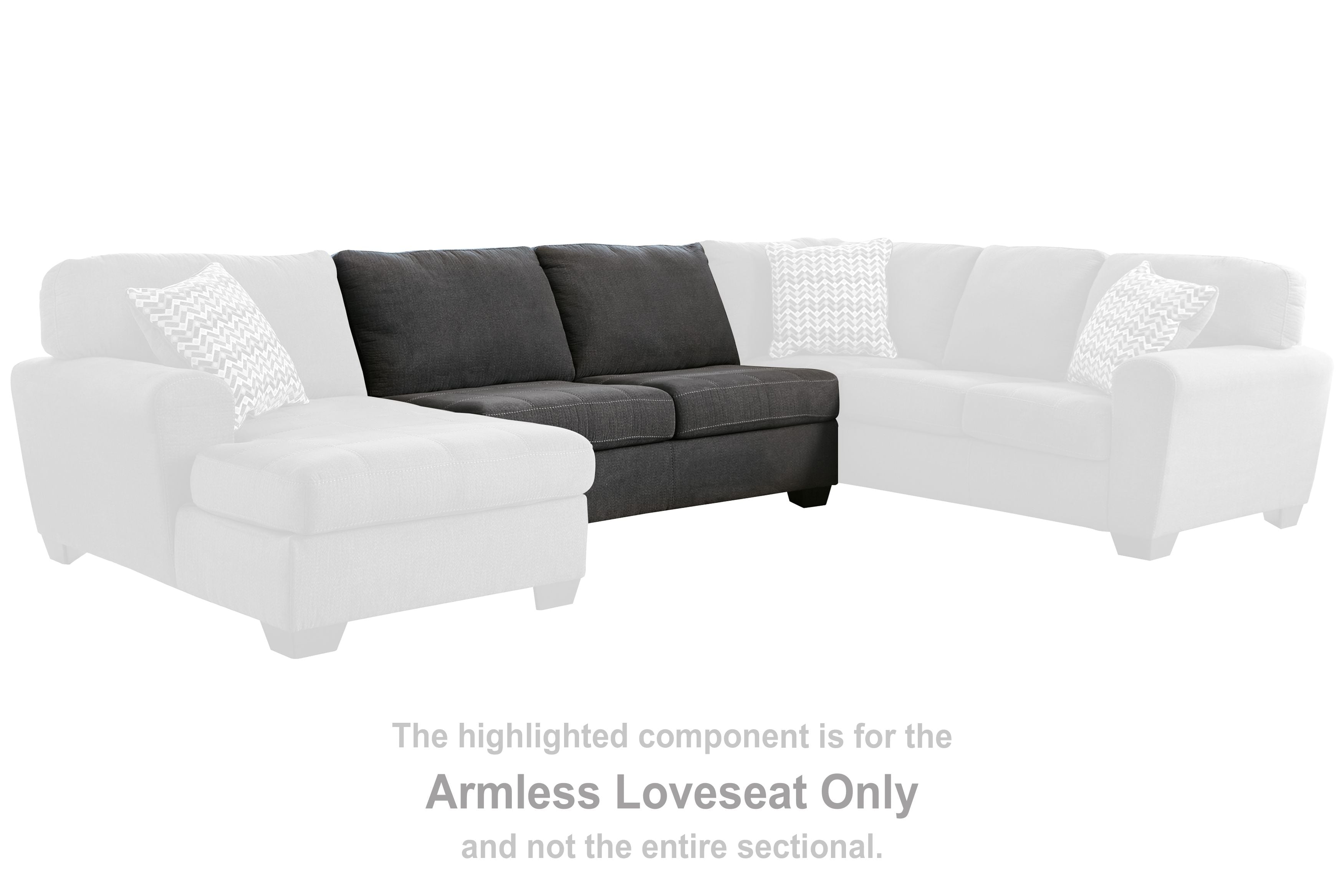 Ambee - Slate - Armless Loveseat