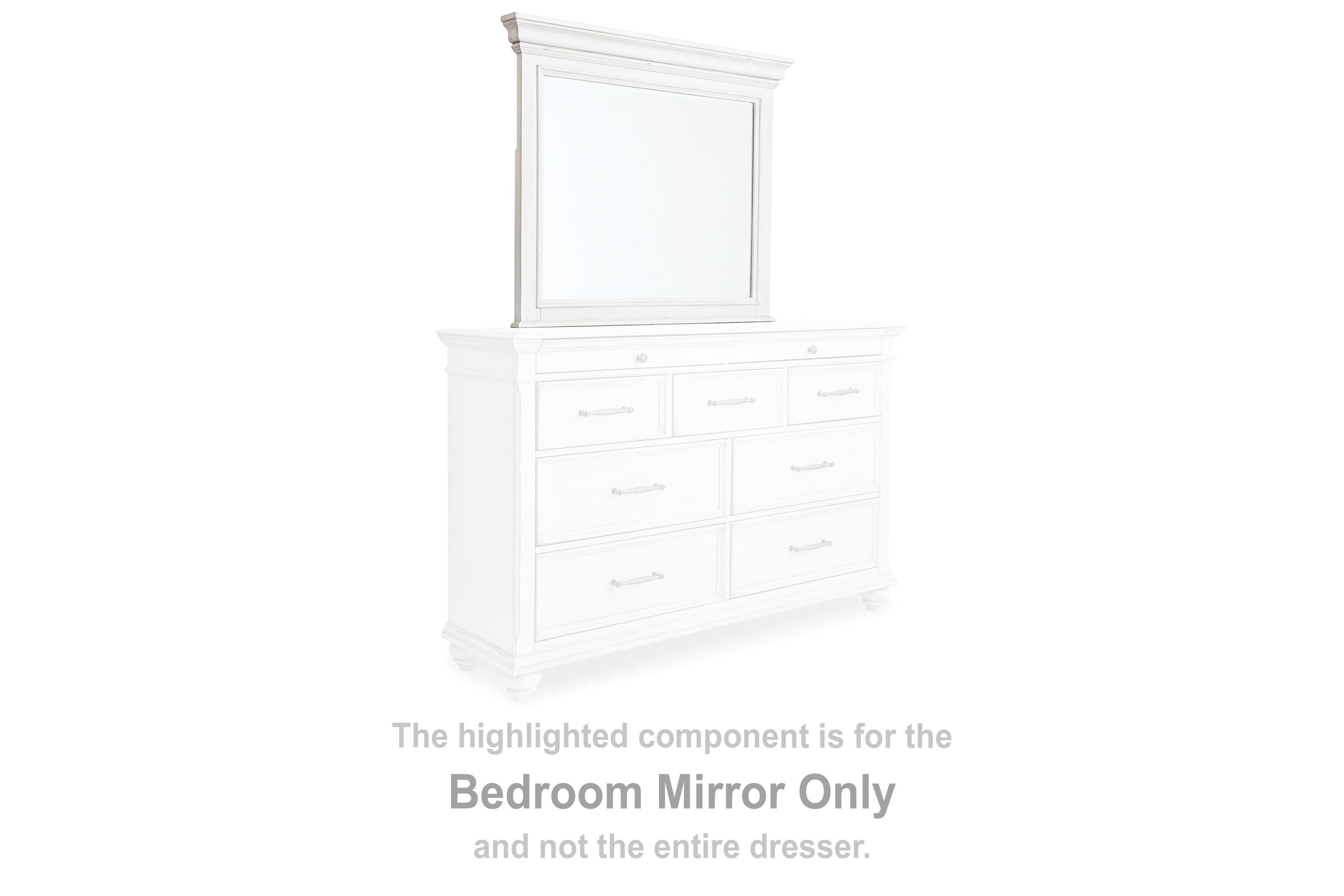 Kanwyn - Whitewash - Bedroom Mirror