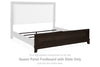 Neymorton - Dark Grayish Brown - Queen Panel Footboard With Slats