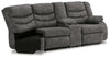 Partymate - Slate - Raf Reclining Loveseat W/Console