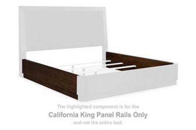 Dilenno - Dark Brown - California King Panel Rails