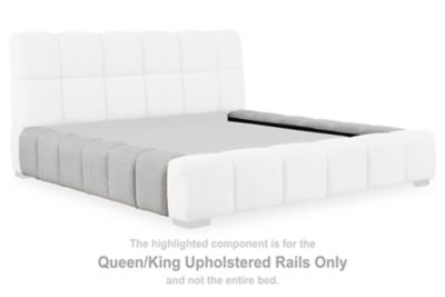 Grendusk - Light Gray - Queen/King Upholstered Rails