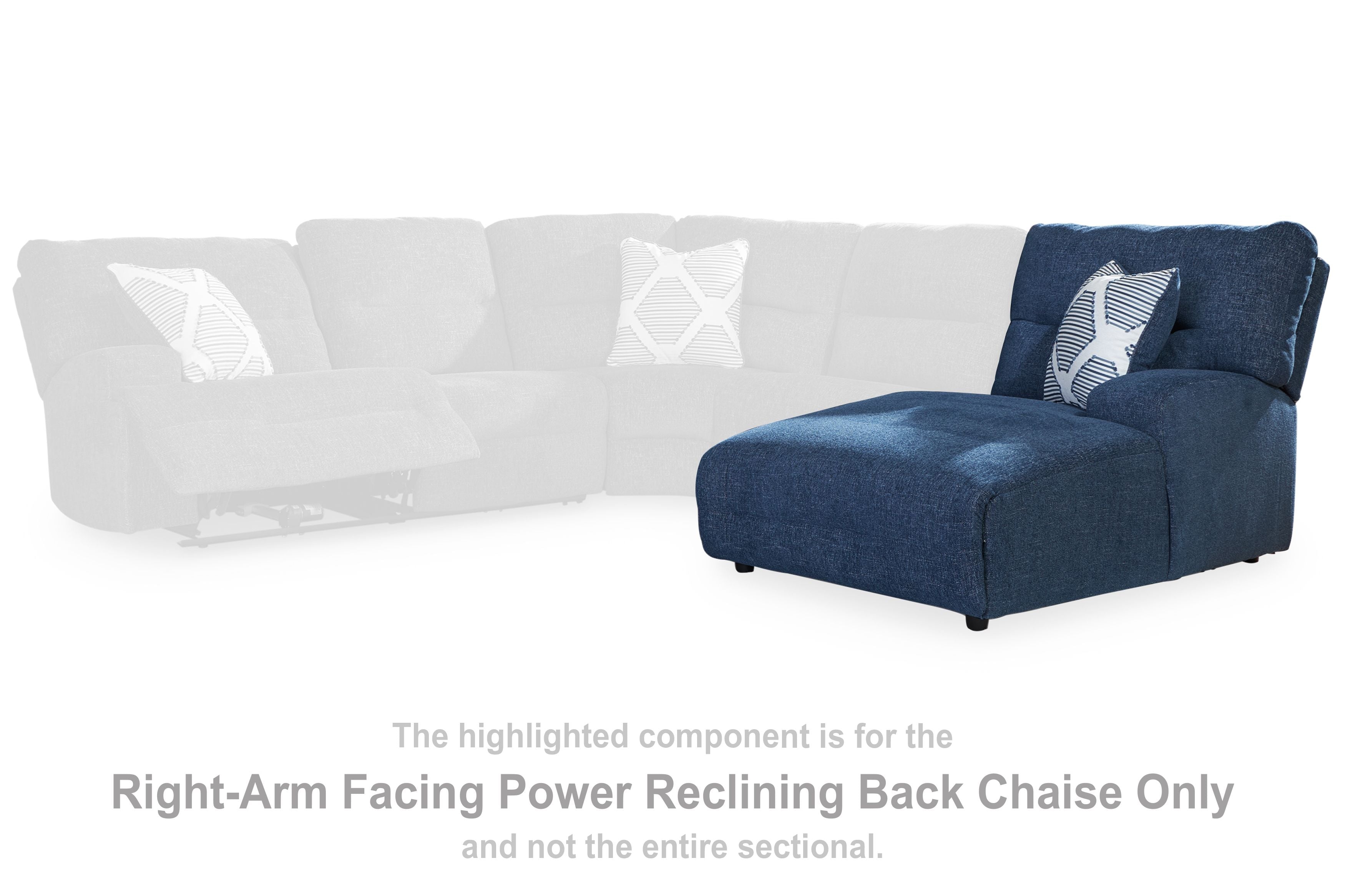 Acklen Place - Navy - Raf Power Reclining Back Chaise