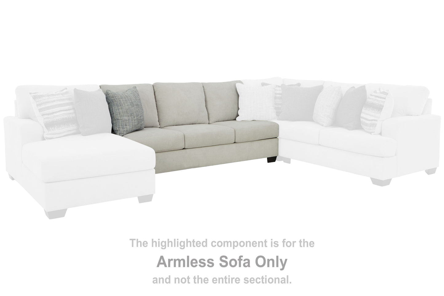 Lowder - Stone - Armless Sofa