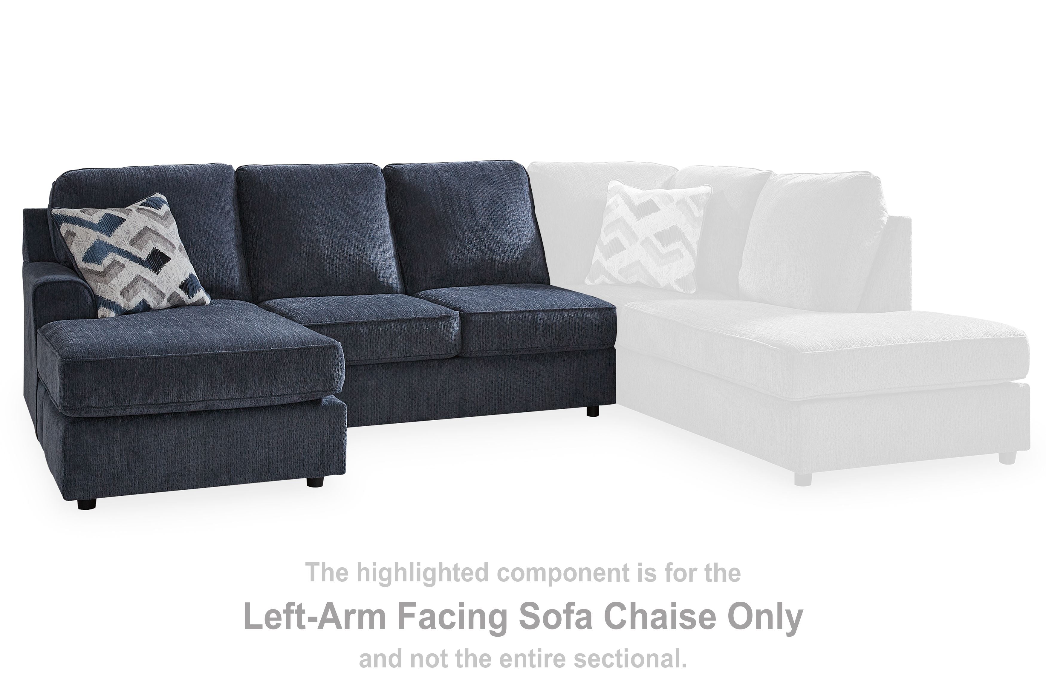 Albar Place - Cobalt - Laf Sofa Chaise