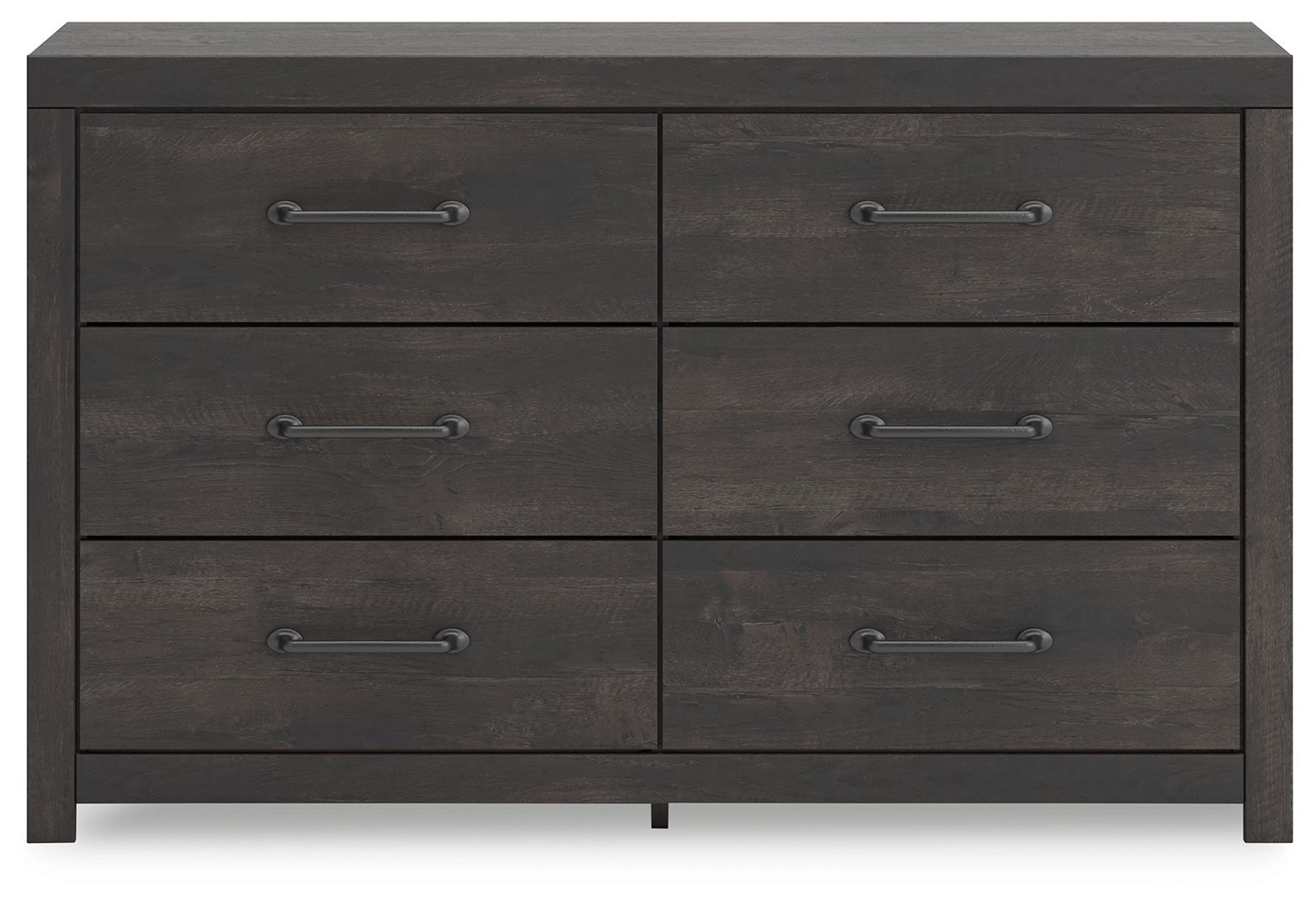 Hollivern - Dark Gray - Six Drawer Dresser