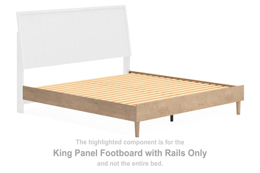 Cielden - Tan - King Panel Footboard With Rails