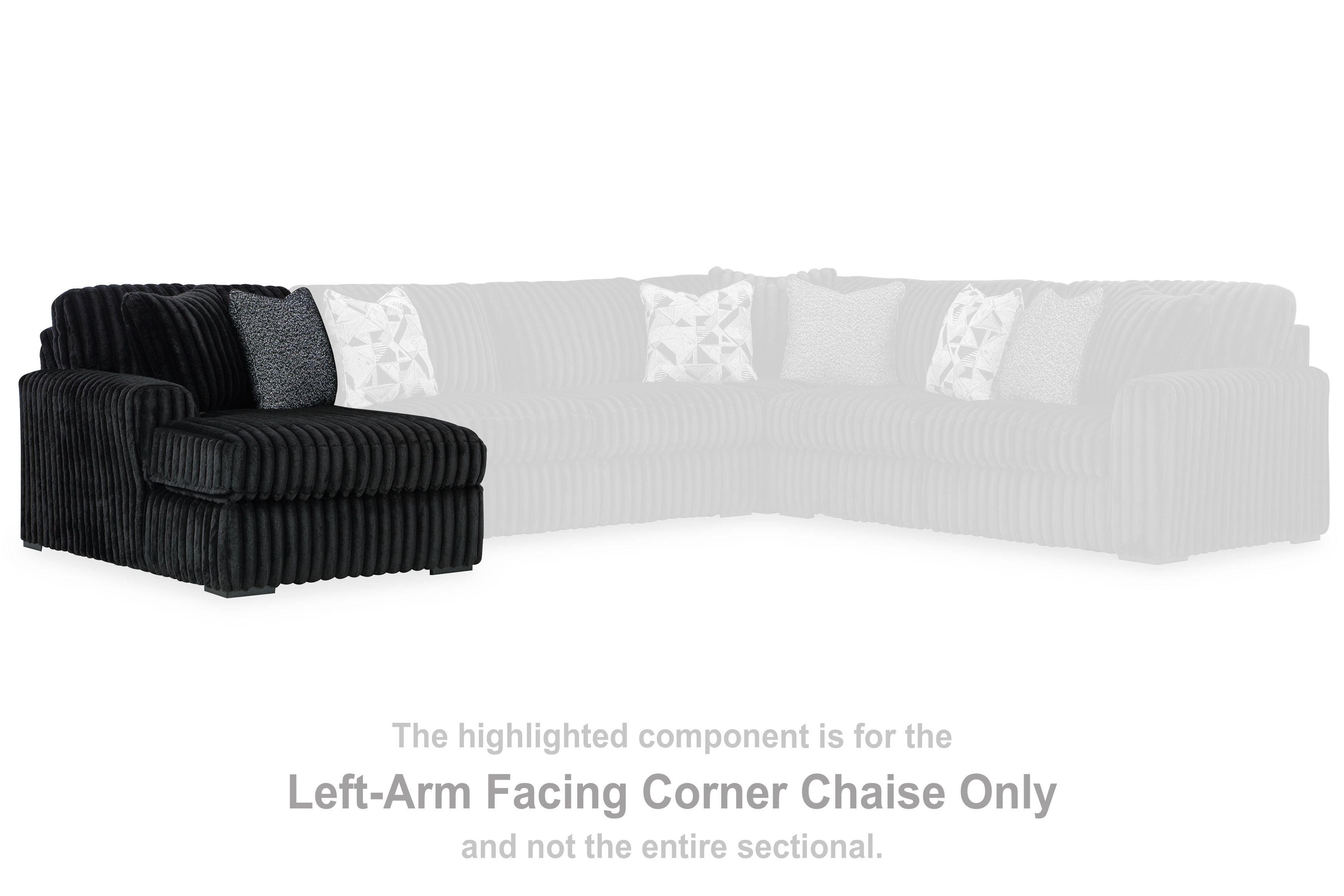 Midnight-madness - Onyx - Laf Corner Chaise