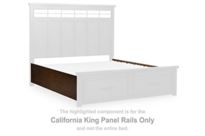 Taffenbrook - Medium Brown - California King Panel Rails