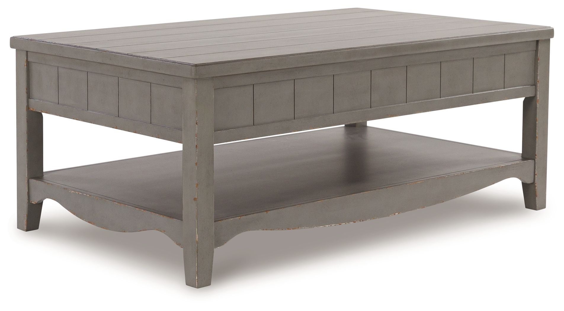 Charina - Antique Gray - Rectangular Cocktail Table