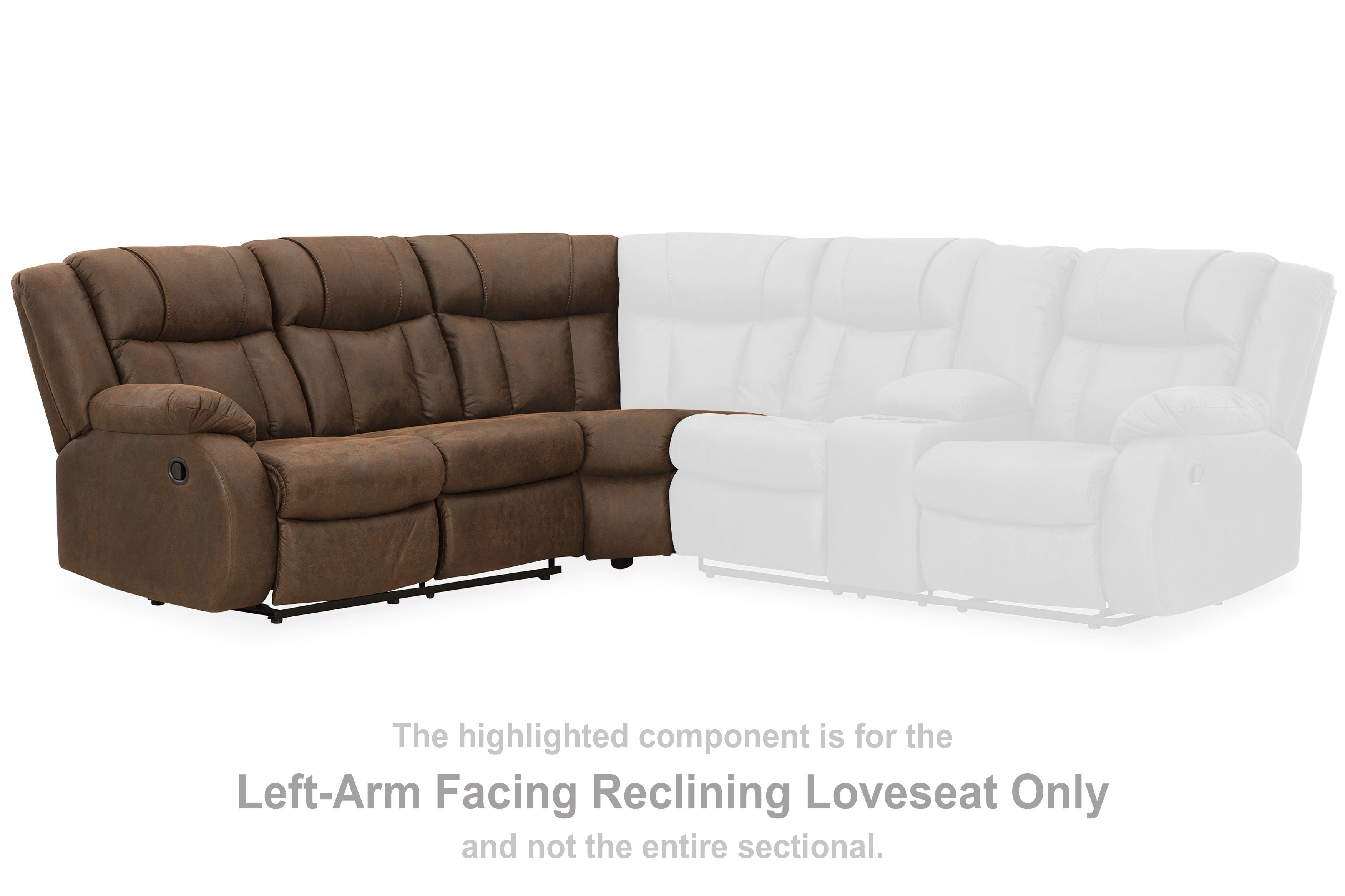 Trail Boys - Walnut - Laf Reclining Loveseat