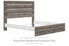 Graystorm - Brown Gray - King Panel Headboard/Footboard