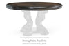 Maylee - Dark Brown - Round Dining Room Pedestal Table Top