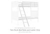 Nextonfort - White - Twin Bunk Bed Rails And Ladder