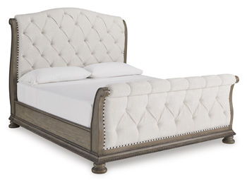 Ardenfield - Light Brown - King/California King Upholstered Sleigh Headboard