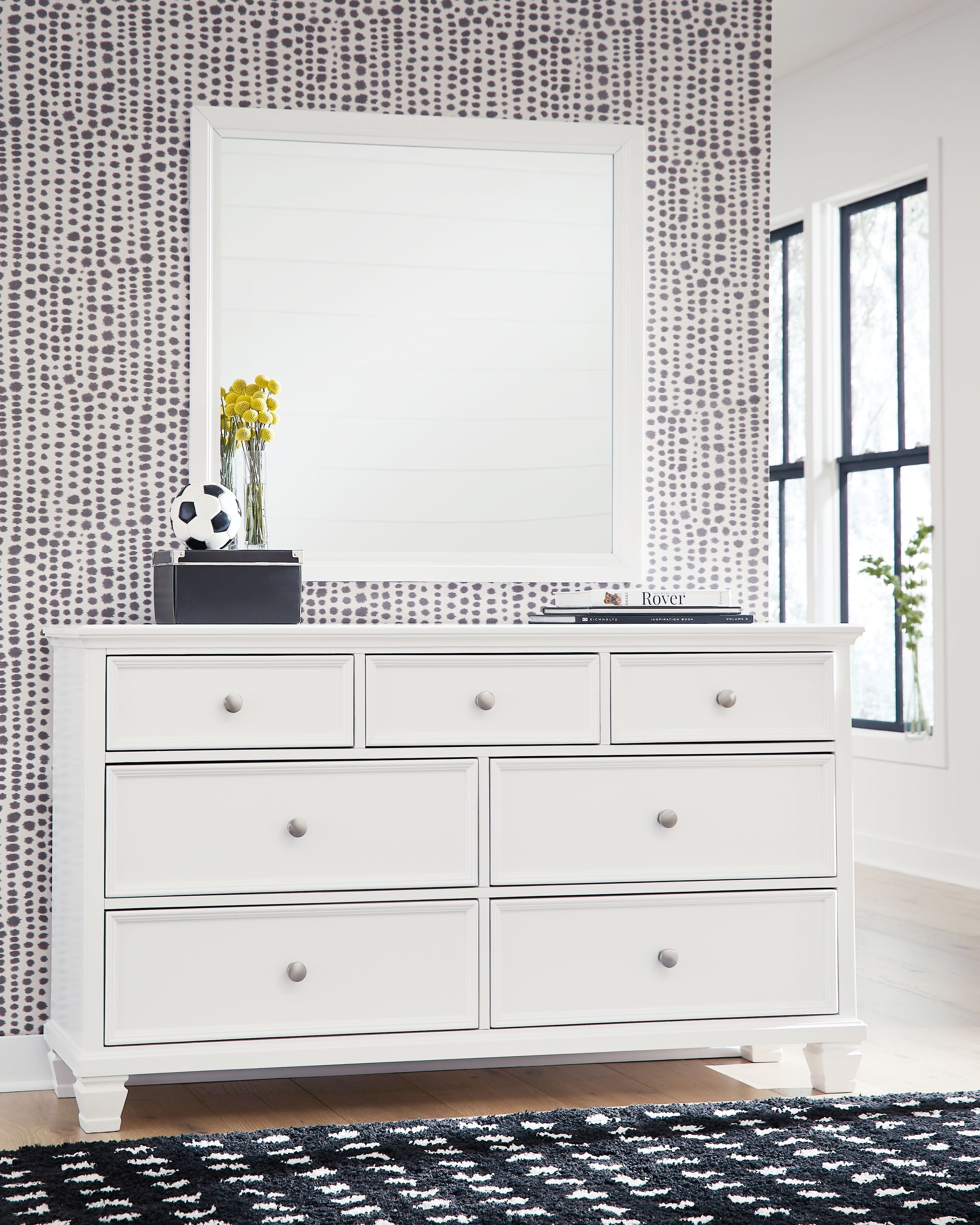 Fortman - White - Dresser And Mirror