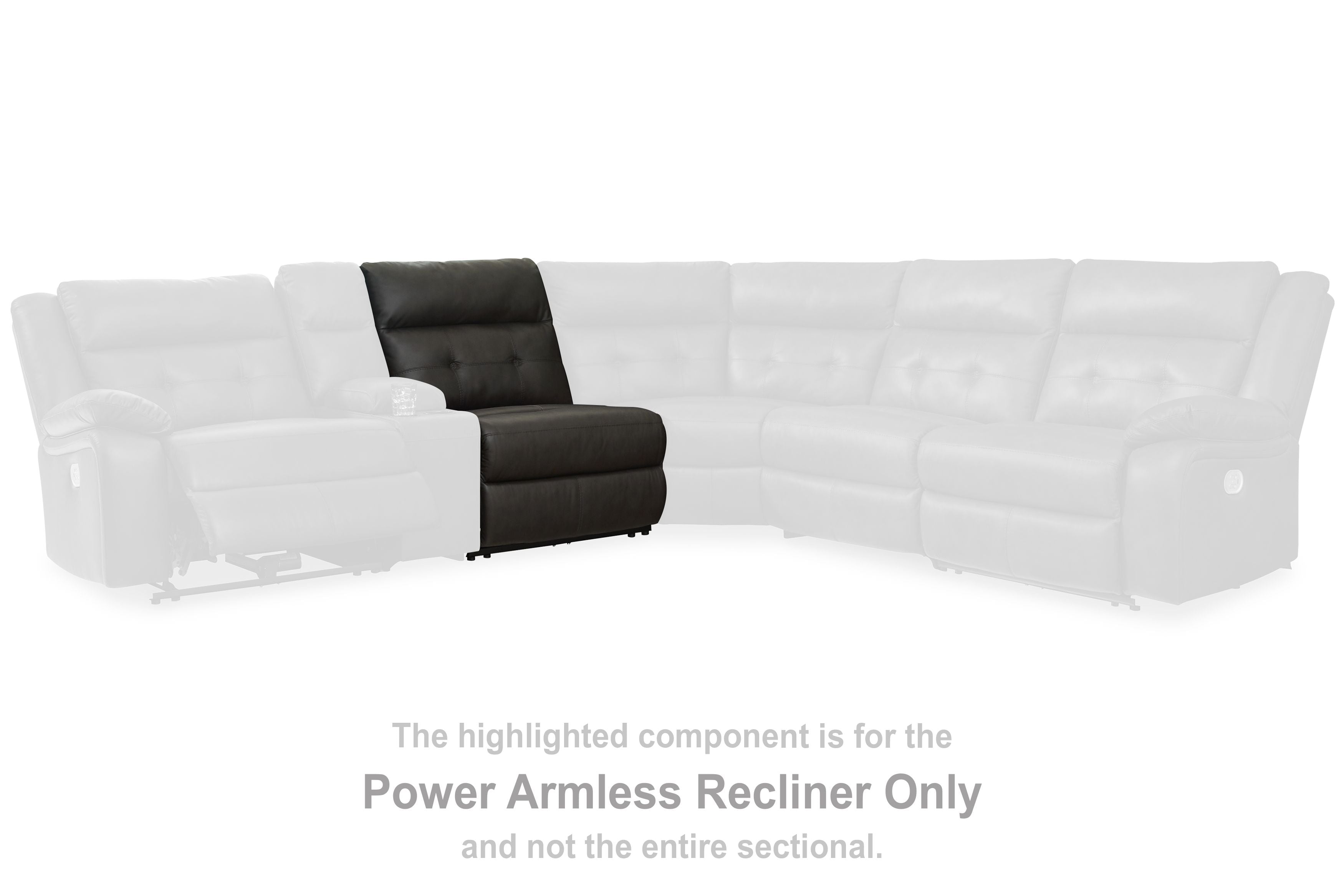 Mackie Pike - Storm - Power Armless Recliner With Adj Headrest