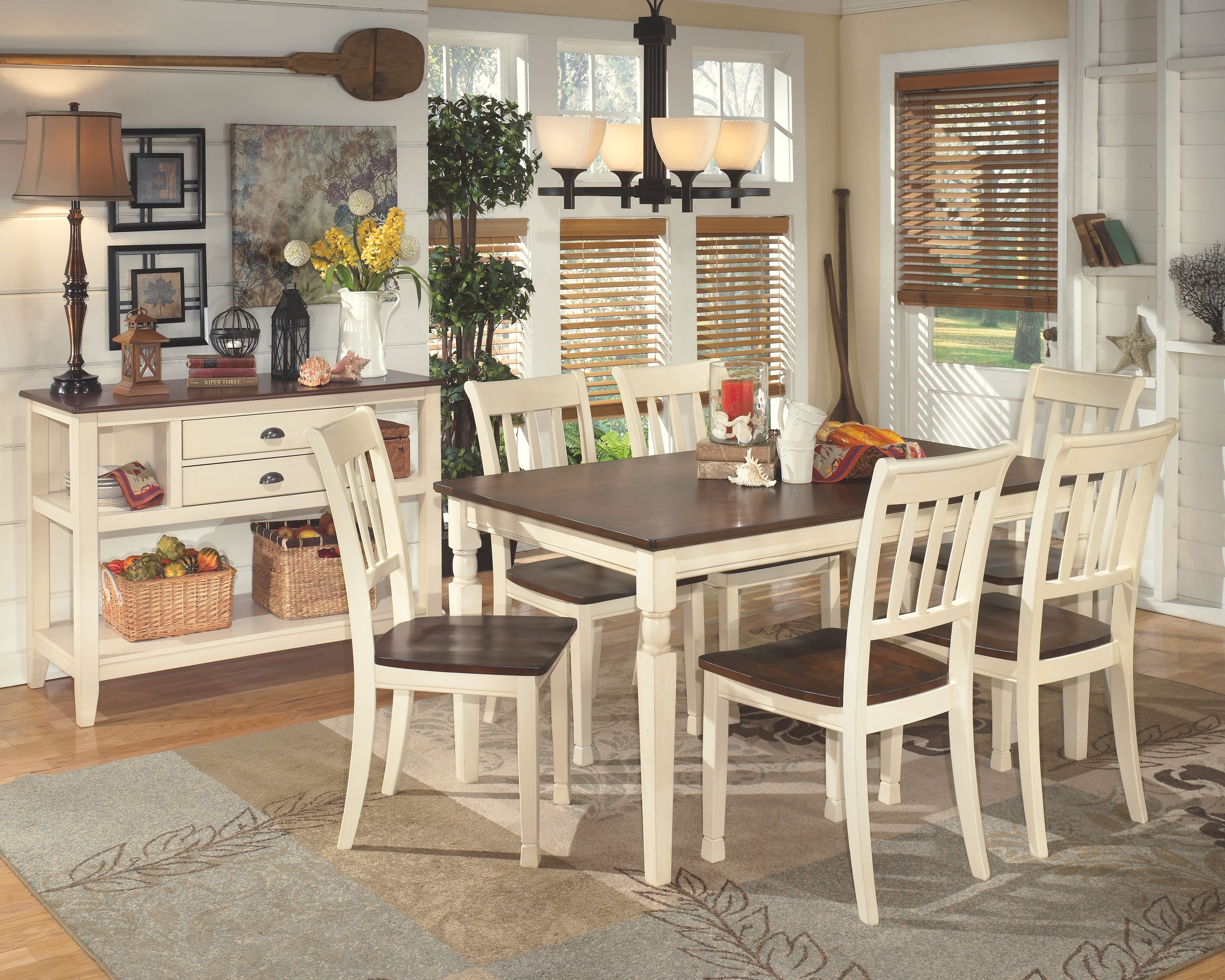 Whitesburg - Brown / Cottage White - Dining Room Side Chair (Set of 2)