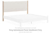 Cadmori - Two-tone - King Upholstered Panel Headboard