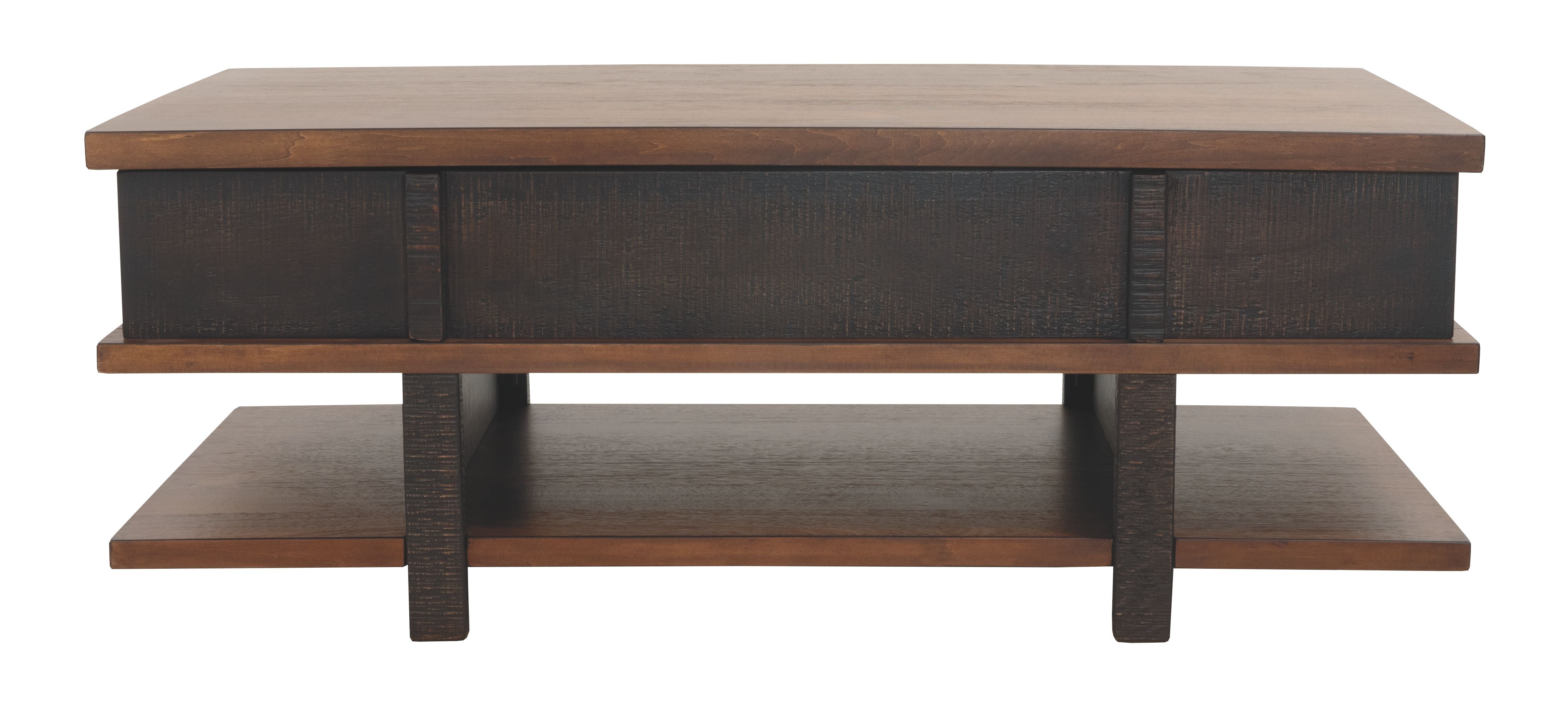 Stanah - Brown / Beige - Lift Top Cocktail Table