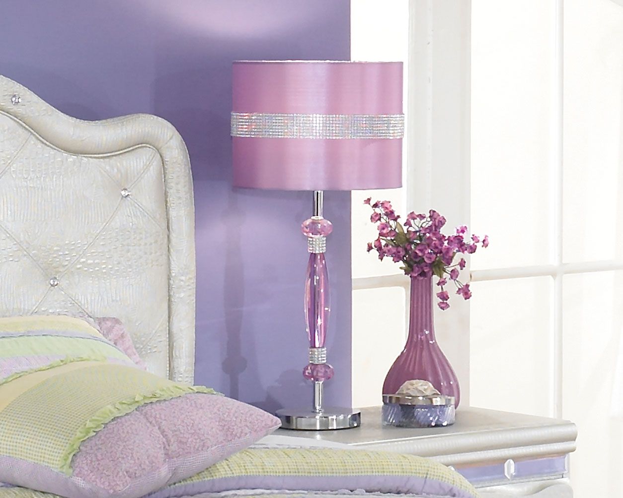 Nyssa - Purple - Metal Table Lamp