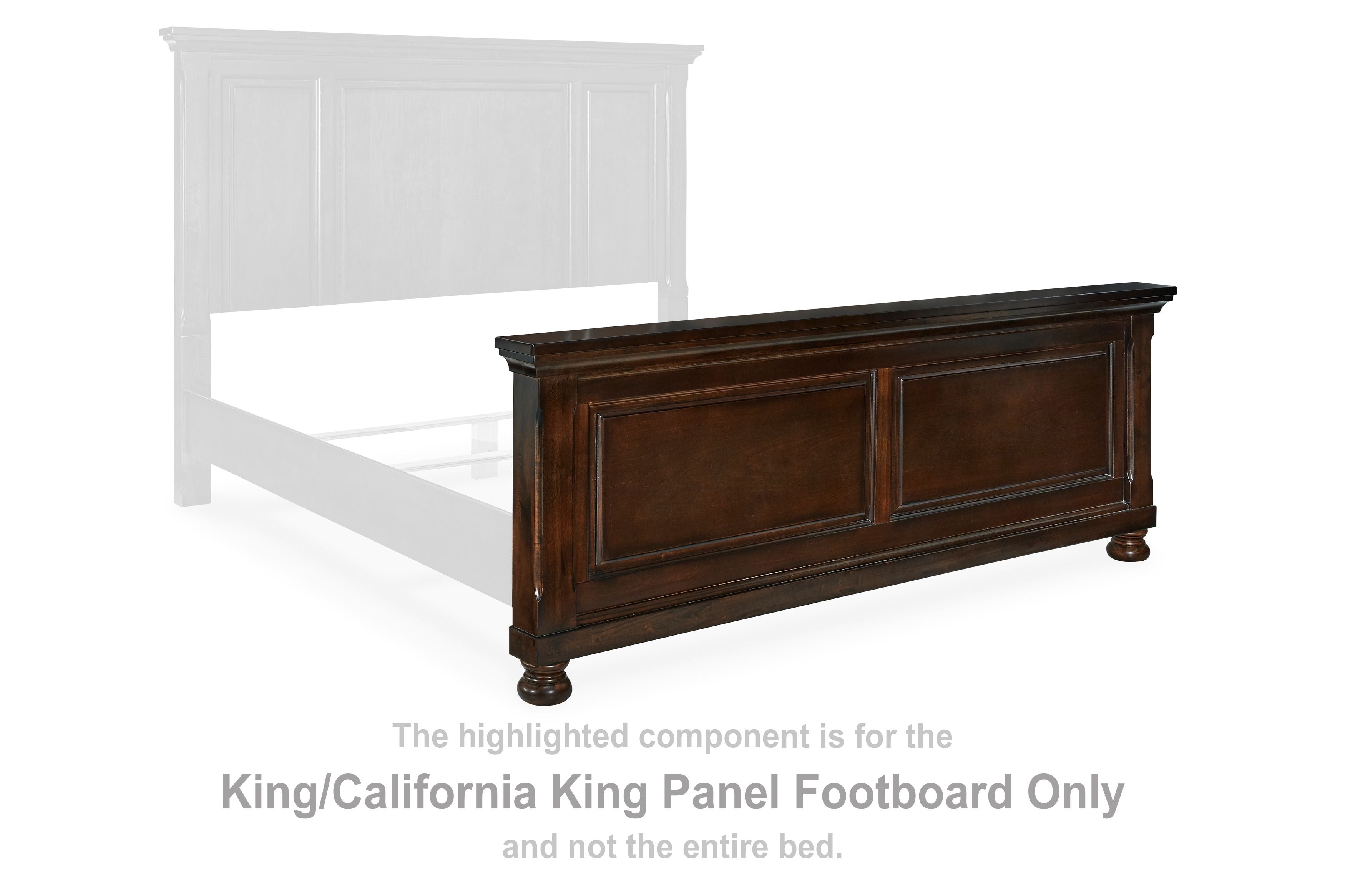 Porter - Rustic Brown - King/Cal King Panel Footboard