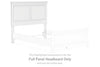 Fortman - White - Full Panel Headboard