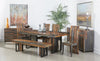 The Coast to Coast Accents Casual Dining 6 PIECE DINING SET SIERRA TRESTLE BROWN/GREY TABLE, 1 BENCH, 4 CHAIRS is available in the Lynnwood, WA area from Anna's Home Furnishings.