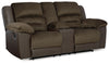 Dorman - Chocolate - Dbl Reclining Loveseat with Console