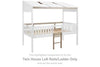 Wrenalyn - White / Brown / Beige - Twin House Loft Rails/Ladder