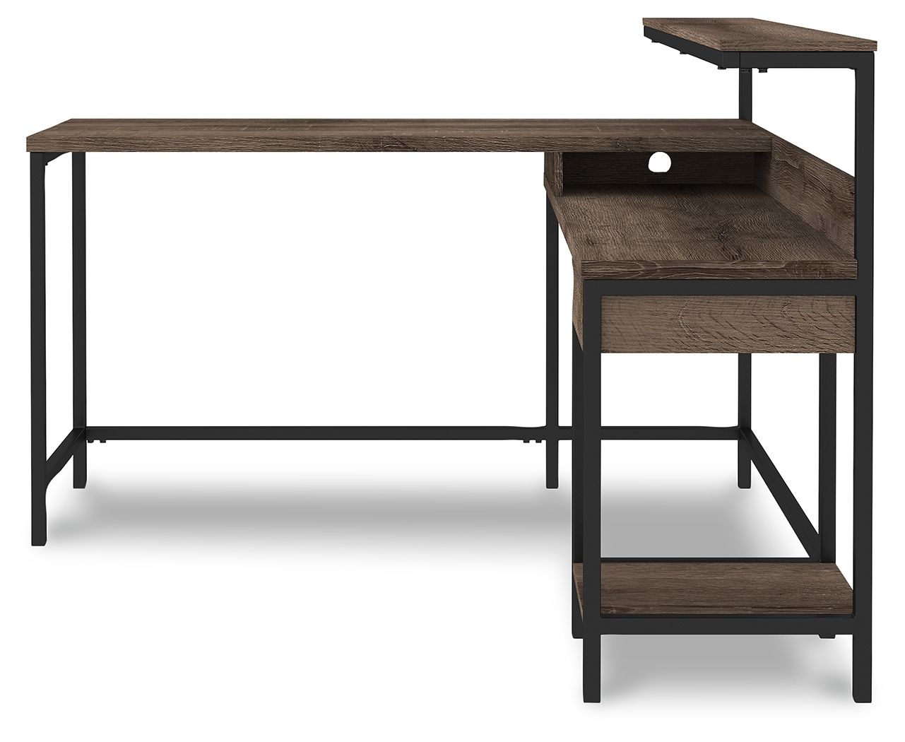 Arlenbry - Gray - L-desk With Storage