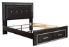 Kaydell - Black - Queen/King Platform Rails