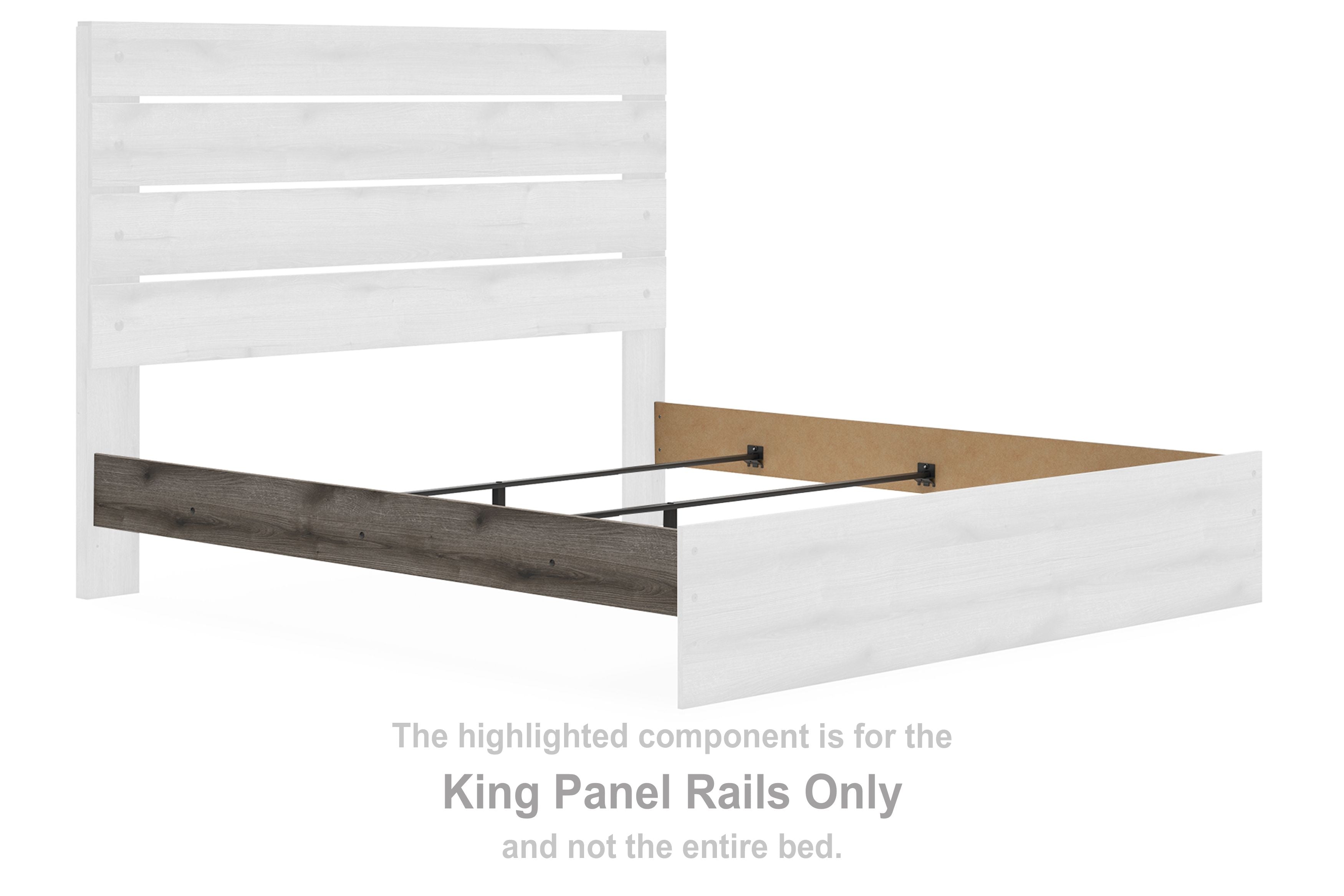 Graystorm - Brown Gray - King Panel Rails