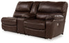 Family Circle - Dark Brown - Raf Dbl Power Reclining Loveseat With Console