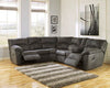 Tambo - Pewter - Raf Rec Loveseat W/Console