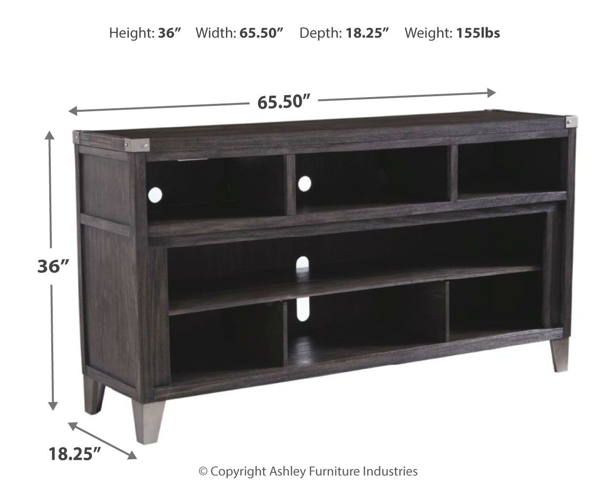 Todoe - Gray - LG TV Stand w/Fireplace Option