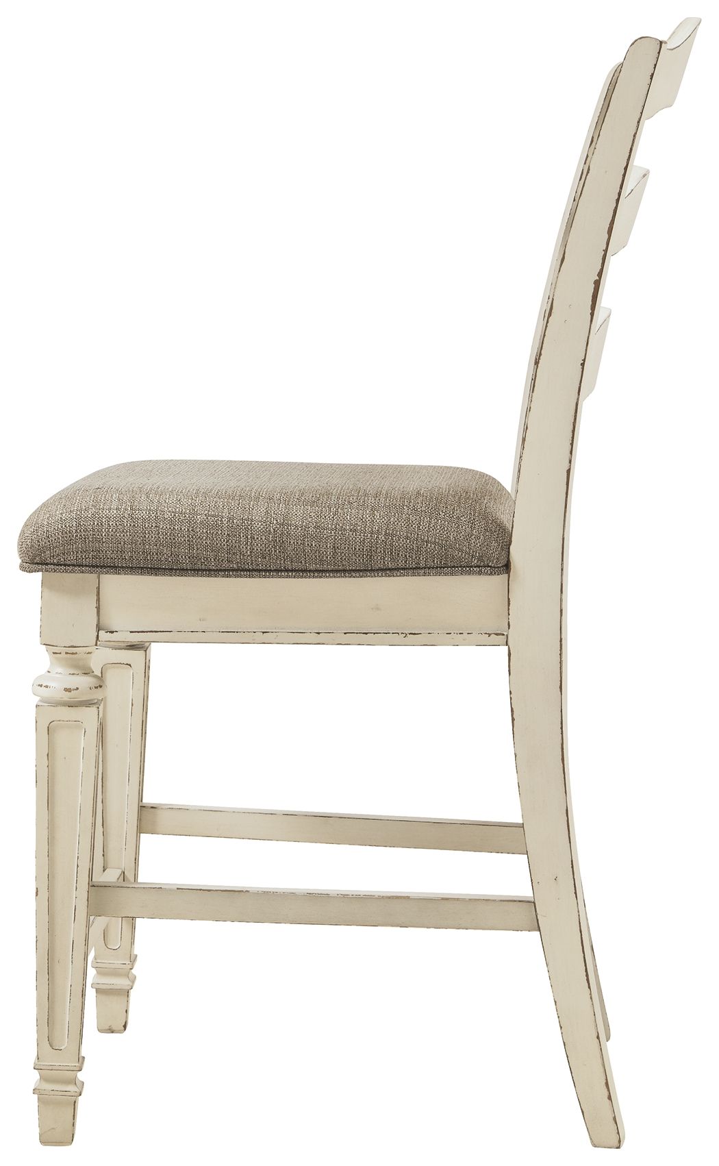 Realyn - Chipped White - Upholstered Barstool (Set of 2)