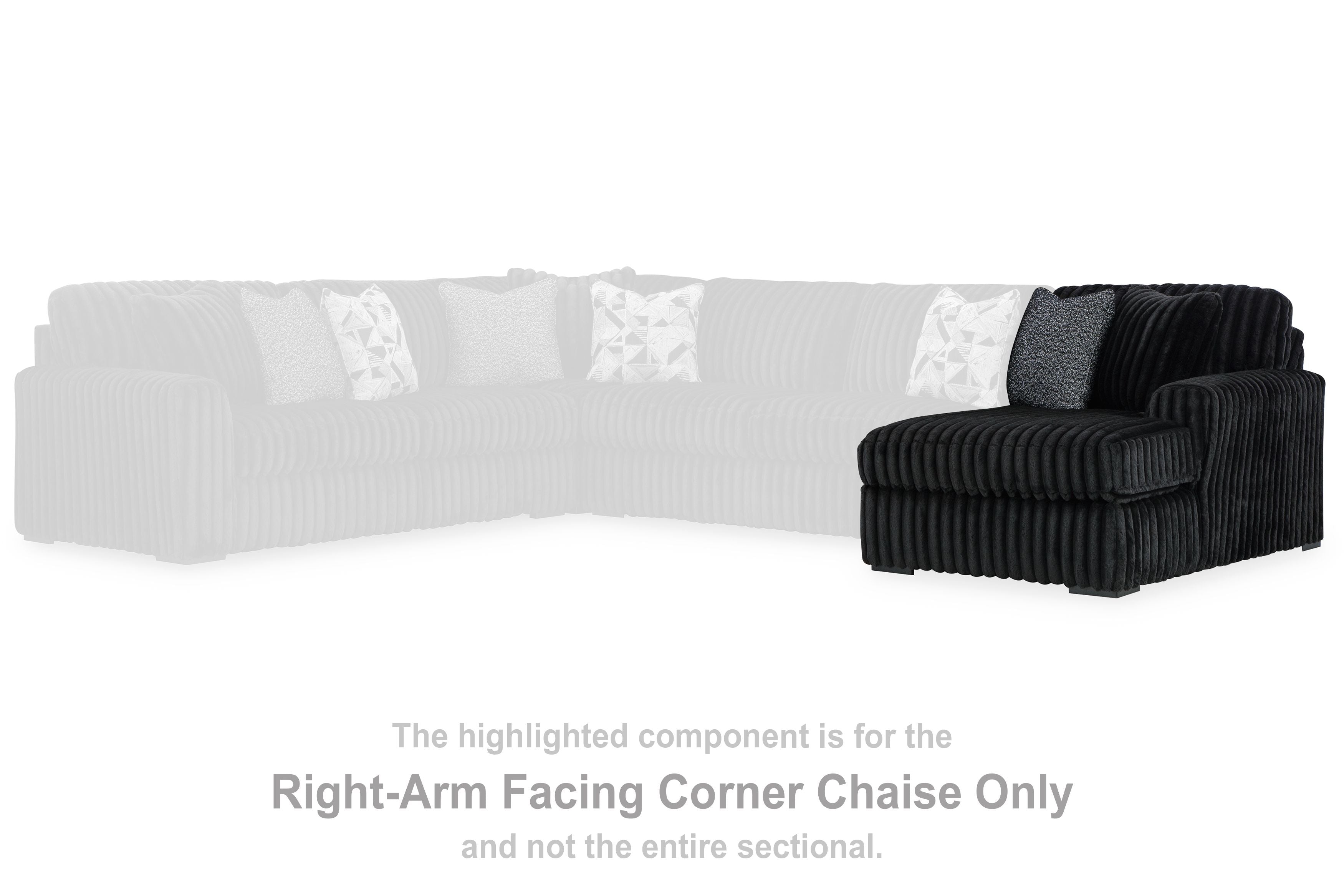 Midnight-madness - Onyx - Raf Corner Chaise