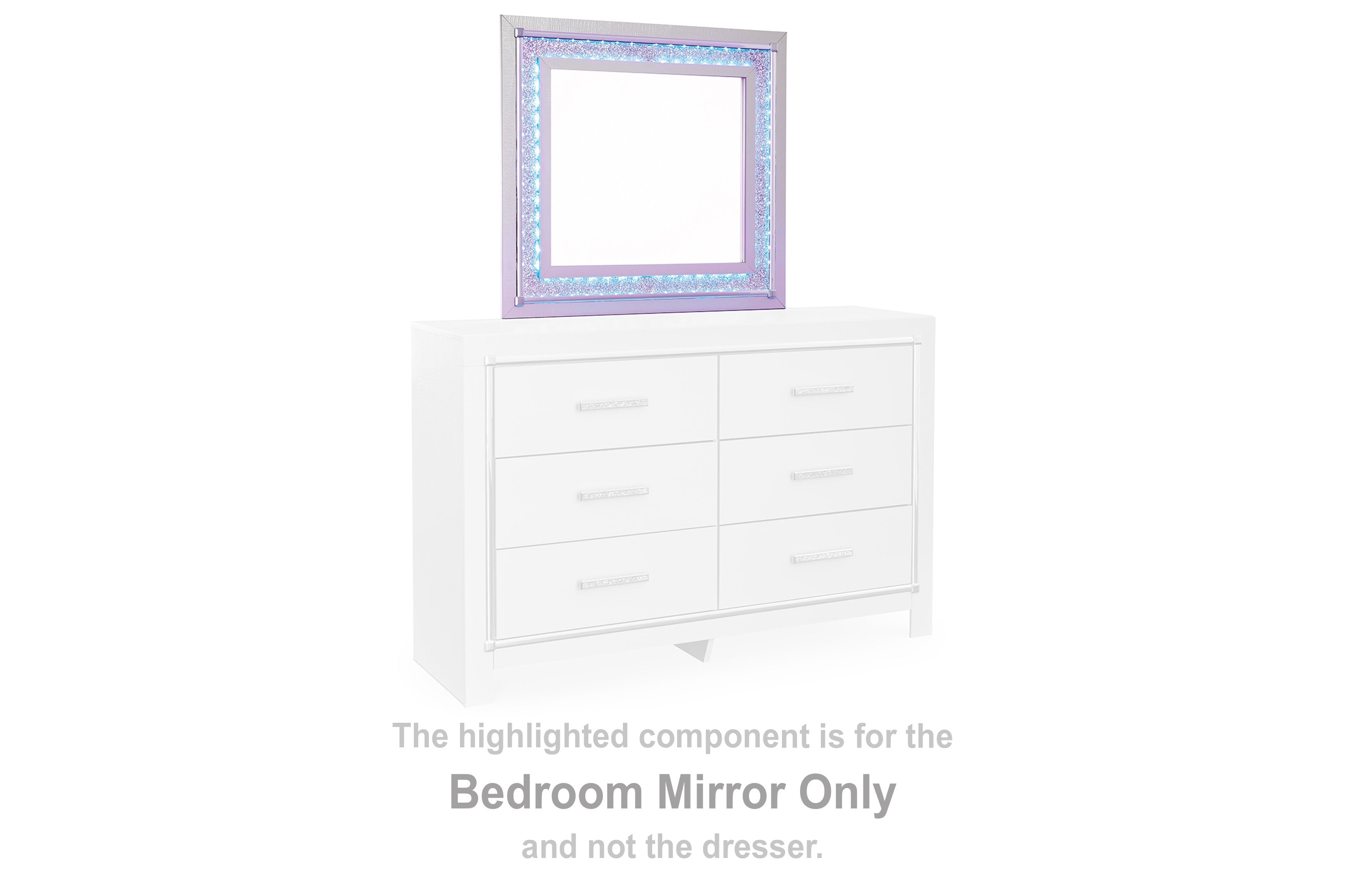 Zyniden - Silver - Bedroom Mirror